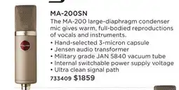 Long & McQuade MOJAVE LARGE-DIAPHRAGM CONDENSER MIC - MA-200 offer