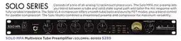 Long & McQuade SOLO MPA MULTIVOICE TUBE PREAMPLIFIER offer