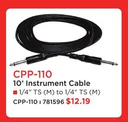 Long & McQuade HOSA CPP-110 10' INSTRUMENT CABLE offer
