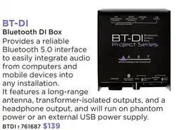 Long & McQuade BT-DI BLUETOOTH DI BOX offer