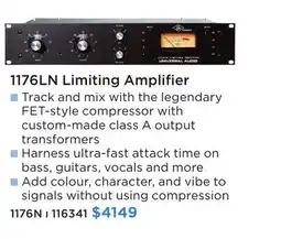 Long & McQuade UNIVERSAL AUDIO 1176LN LIMITING AMPLIFIER offer