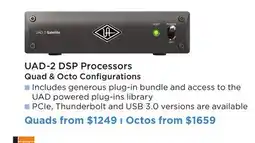Long & McQuade UNIVERSAL AUDIO UAD-2 DSP Processors & Octo Configurations offer