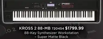 Long & McQuade 88-KEY SYNTHESIZER WORKSTATION – SUPER MATTE BLACK offer