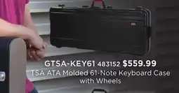 Long & McQuade GATORCASES TSA ATA MOLDED 61-NOTE KEYBOARD CASE WITH WHEELS offer