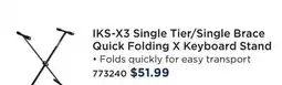 Long & McQuade YORKVILLE IKS-X3 SINGLE TIER/SINGLE BRACE QUICK FOLDING X KEYBOARD STAND offer