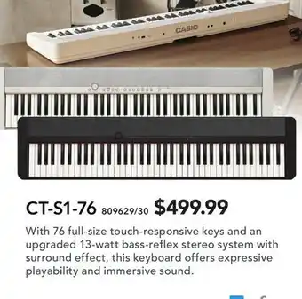 Long & McQuade CASIO CT-S1-76 offer
