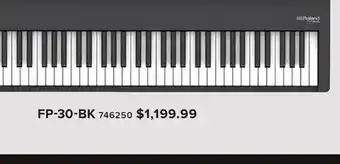 Long & McQuade ROLAND FP-SERIES PORTABLE PIANO - FP-30-BK offer