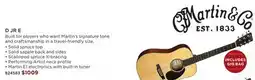 Long & McQuade MARTIN & CO D JR E GUITAR offer