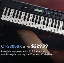 Long & McQuade PORTABLE KEYBOARD WITH 61 FULL SIZE AND TOUCH - RESPONSIVE KEYS offer