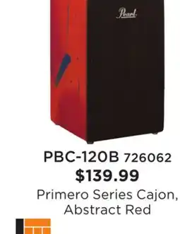 Long & McQuade PEARL PRIMERO SERIES CAJON, ABSTRACT RED offer