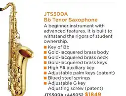 Long & McQuade JUPITER JTS500A BB TENOR SAXOPHONE offer