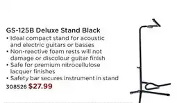 Long & McQuade GS-125B DELUXE STAND BLACK offer