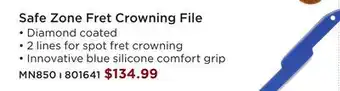 Long & McQuade MUSIC NOMAD SAFE ZONE FRET CROWNING FILE offer