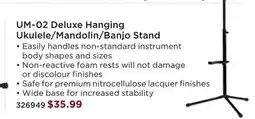 Long & McQuade UM-02 DELUXE HANGING UKULELE/MANDOLIN/BANJO STAND offer