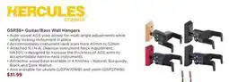 Long & McQuade HERCULES STANDS GSP38+ GUITAR/BASS WALL HANGERS offer