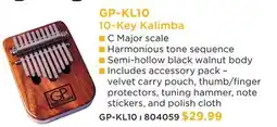 Long & McQuade GRANITE PERCUSSION GP-KL10 10-KEY KALIMBA offer
