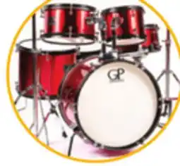 Long & McQuade GRANITE PERCUSSION JUNIOR 5-PIECE DRUM KIT WITH CYMBALS AND HARDWARE offer