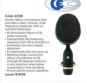 Long & McQuade SOFTUBE COLES 4038 offer