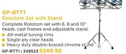 Long & McQuade GRANITE PERCUSSION GP-RTT1 ROTOTOM SET WITH STAND offer