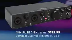 Long & McQuade ARTURIA MINIFUSE 2 BK offer