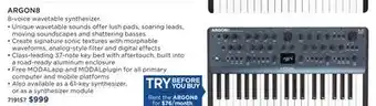 Long & McQuade MODAL ELECTRONICS ARGON8 8-VOICE WAVETABLE SYNTHESIZER offer