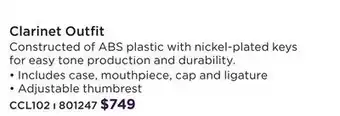 Long & McQuade CARLTON CLARINET OUTFIT offer