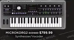 Long & McQuade KORG MICROKORG2 SYNTHESIZER/VOCODER KEYBOARD offer