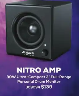 Long & McQuade ALESIS 30W ULTRA-COMPACT 3 FULL-RANGE PERSONAL DRUM MONITOR offer