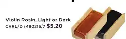 Long & McQuade CARLTON VIOLIN ROSIN, LIGHT OR DARK offer