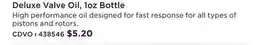 Long & McQuade CARLTON DELUXE VALVE OIL, 1OZ BOTTLE offer