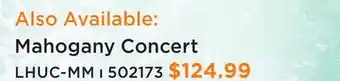 Long & McQuade MAHOGANY CONCERT offer
