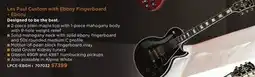 Long & McQuade LES PAUL CUSTOM WITH EBONY FINGERBOARD – EBONY offer