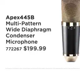 Long & McQuade APEX APEX445B MULTI-PATTERN WIDE DIAPHRAGM CONDENSER MICROPHONE offer