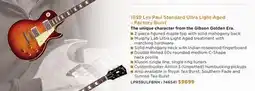 Long & McQuade 1959 LES PAUL STANDARD ULTRA LIGHT AGED β FACTORY BURST offer