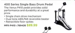 Long & McQuade MAPEX 400 SERIES SINGLE BASS DRUM PEDAL THE VENUS P410 PEDAL offer