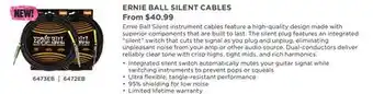 Long & McQuade ERNIE BALL SILENT CABLES offer