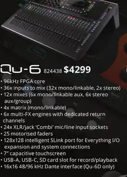 Long & McQuade ALLEN & HEATH QU-6 offer