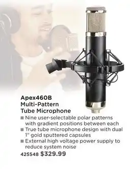 Long & McQuade APEX460B MULTI-PATTERN TUBE MICROPHONE offer