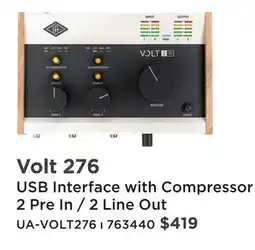 Long & McQuade VOLT 276 USB INTERFACE WITH COMPRESSOR offer