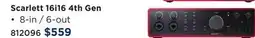 Long & McQuade SCARLETT 16I16 4TH GEN offer
