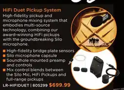 Long & McQuade HIFI DUET PICKUP SYSTEM offer