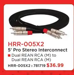 Long & McQuade 5' PRO STEREO INTERCONNECT offer