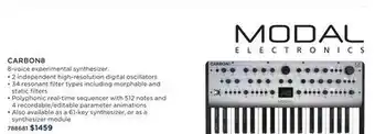 Long & McQuade CARBON8 8-voice experimental synthesizer offer