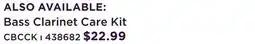 Long & McQuade CARLTON BASS CLARINET CARE KIT offer