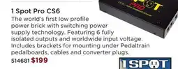 Long & McQuade TRUETONE 1 SPOT PRO CS6 offer