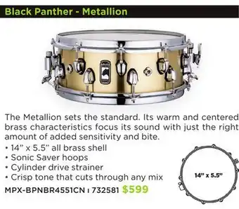 Long & McQuade BLACK PANTHER METALLION offer
