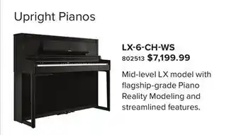 Long & McQuade ROLAND UPRIGHT PIANOS offer