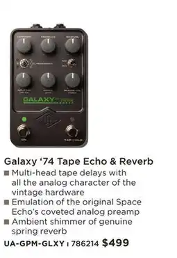 Long & McQuade GALAXY '74 TAPE ECHO & REVERB offer