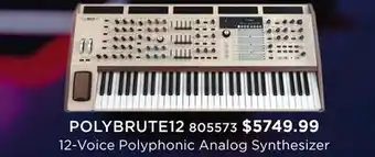 Long & McQuade ARTURIA 12-Voice Polyphonic Analog Synthesizer offer