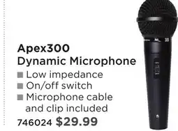 Long & McQuade APEX300 DYNAMIC MICROPHONE offer